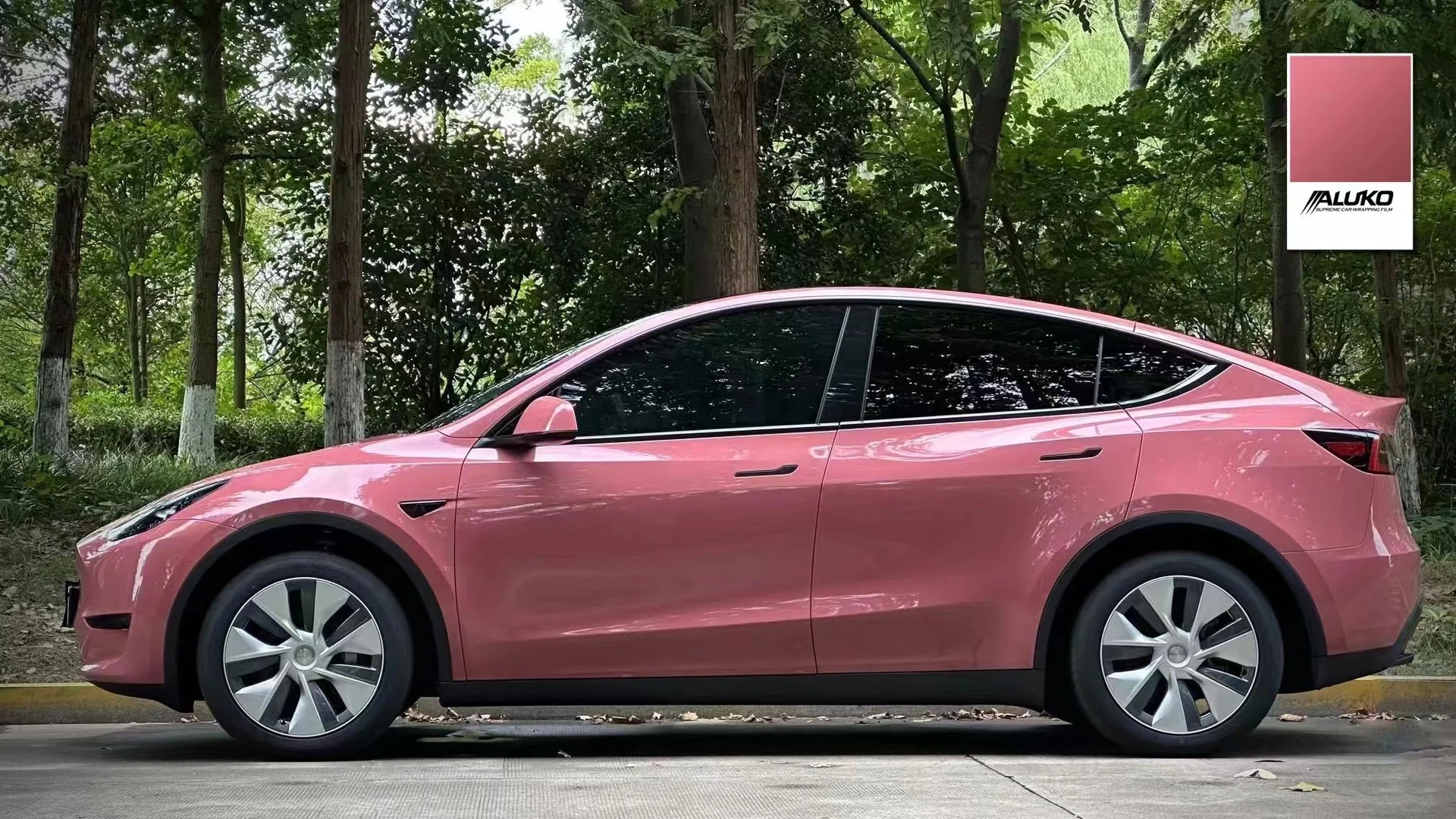 Gloss Morganite Red Car Vinyl Wrap PET