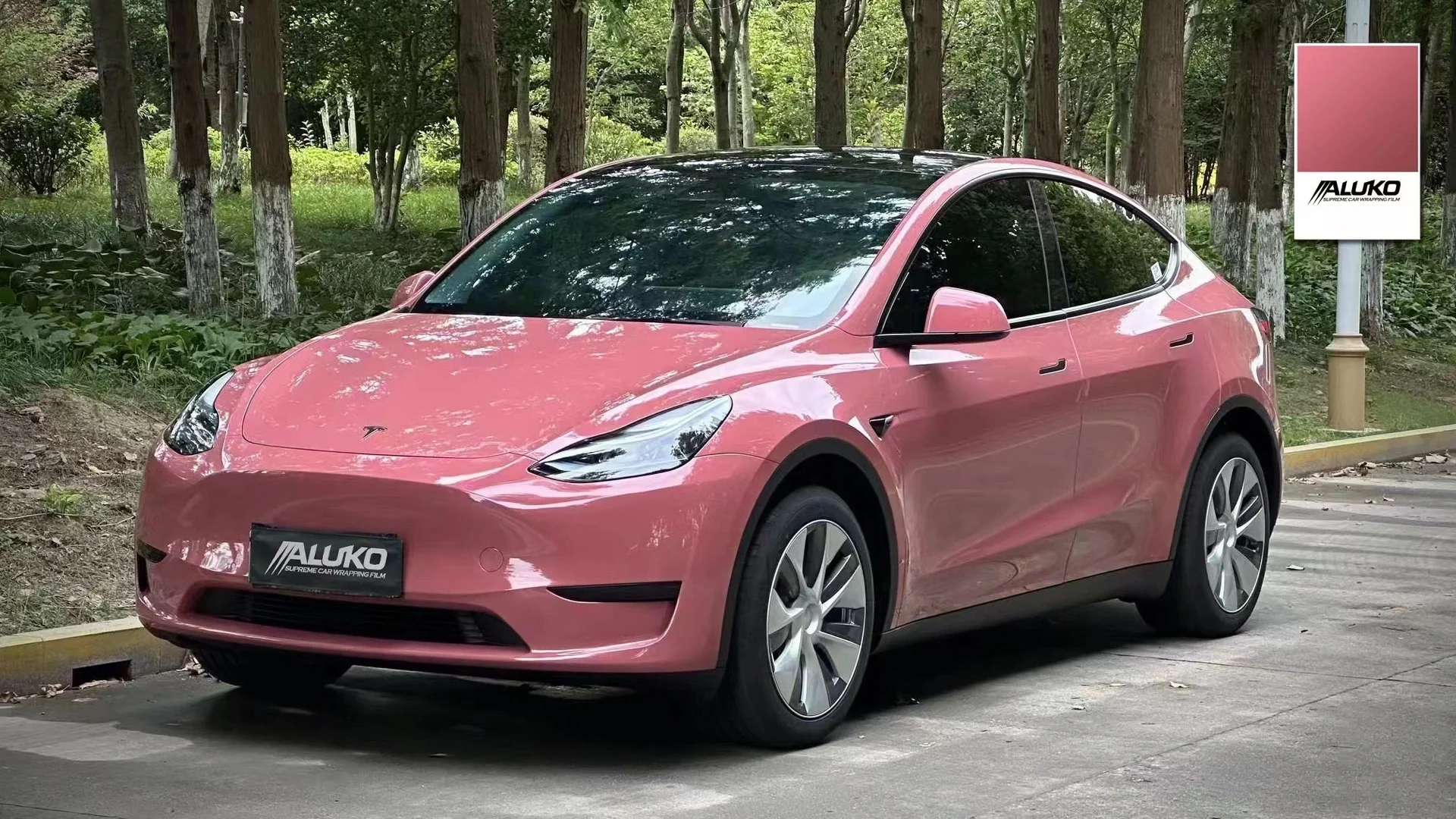 Gloss Morganite Red Car Vinyl Wrap PET