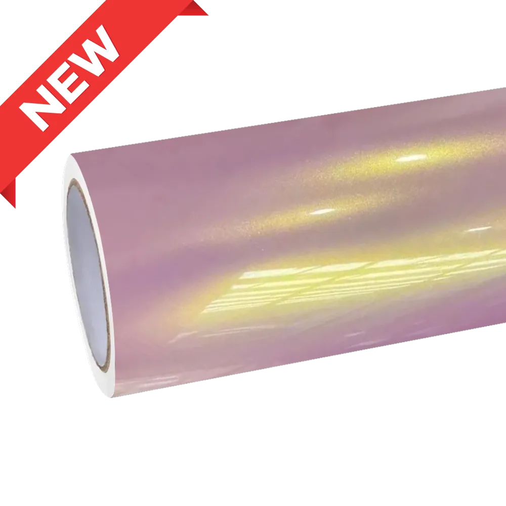 Gloss Metallic Glazed Gold Pink Car Vinyl Wrap