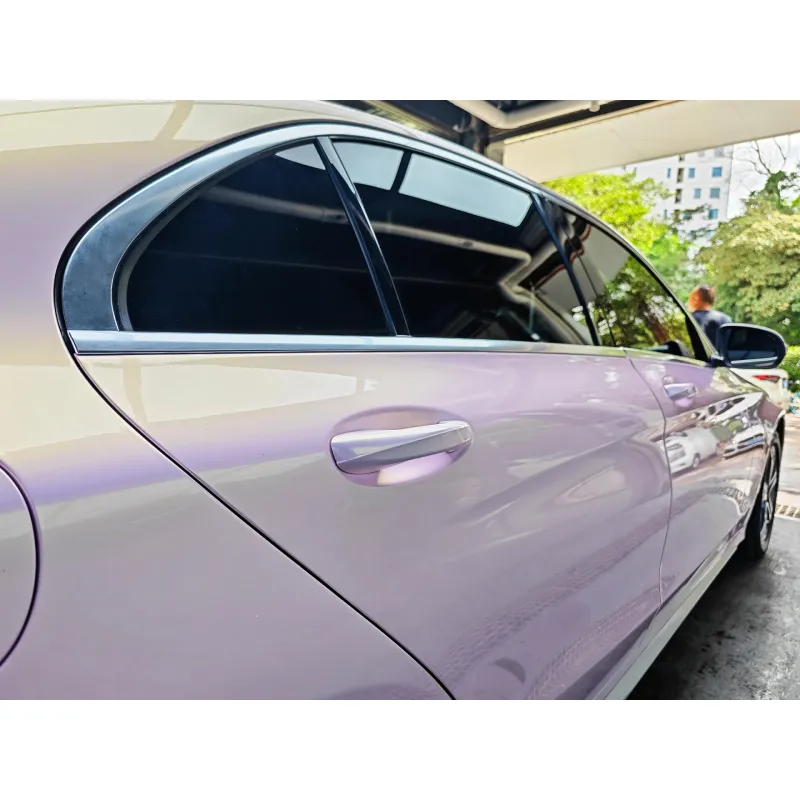 Gloss Metallic Glazed Gold Pink Car Vinyl Wrap