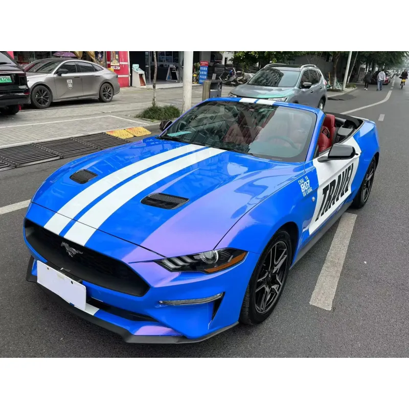 Gloss Metallic Diamond Red Blue Car Vinyl Wrap