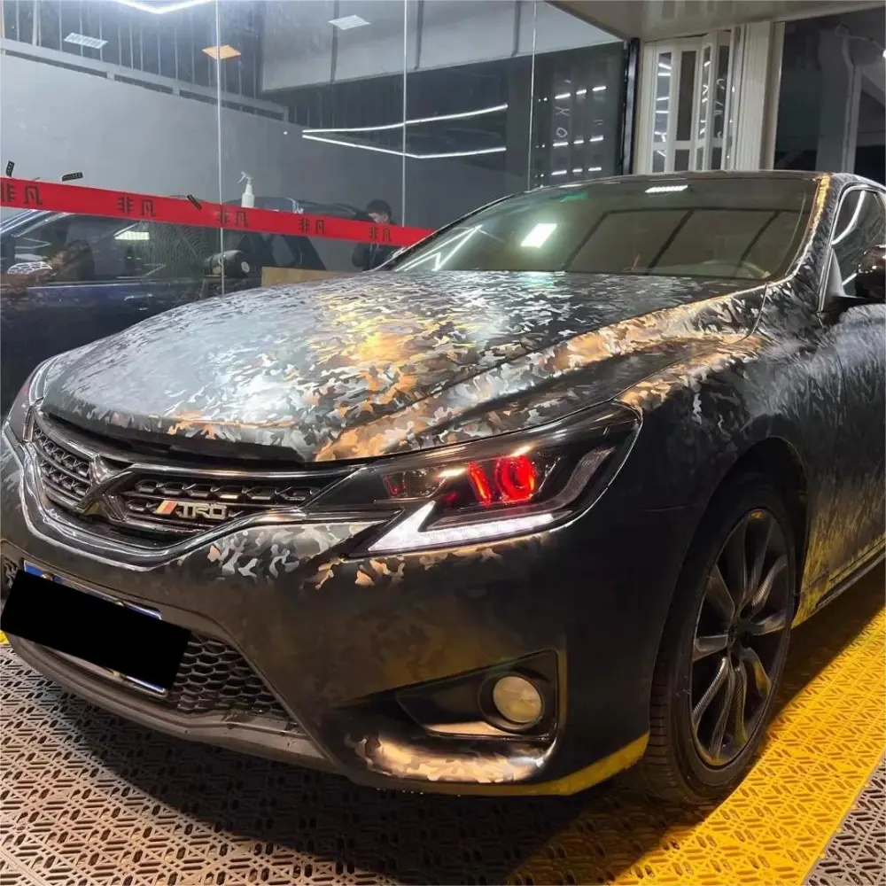 Best Black Camo Vinyl Wrap | Black Camo Car Wraps - ALUKOVINYL