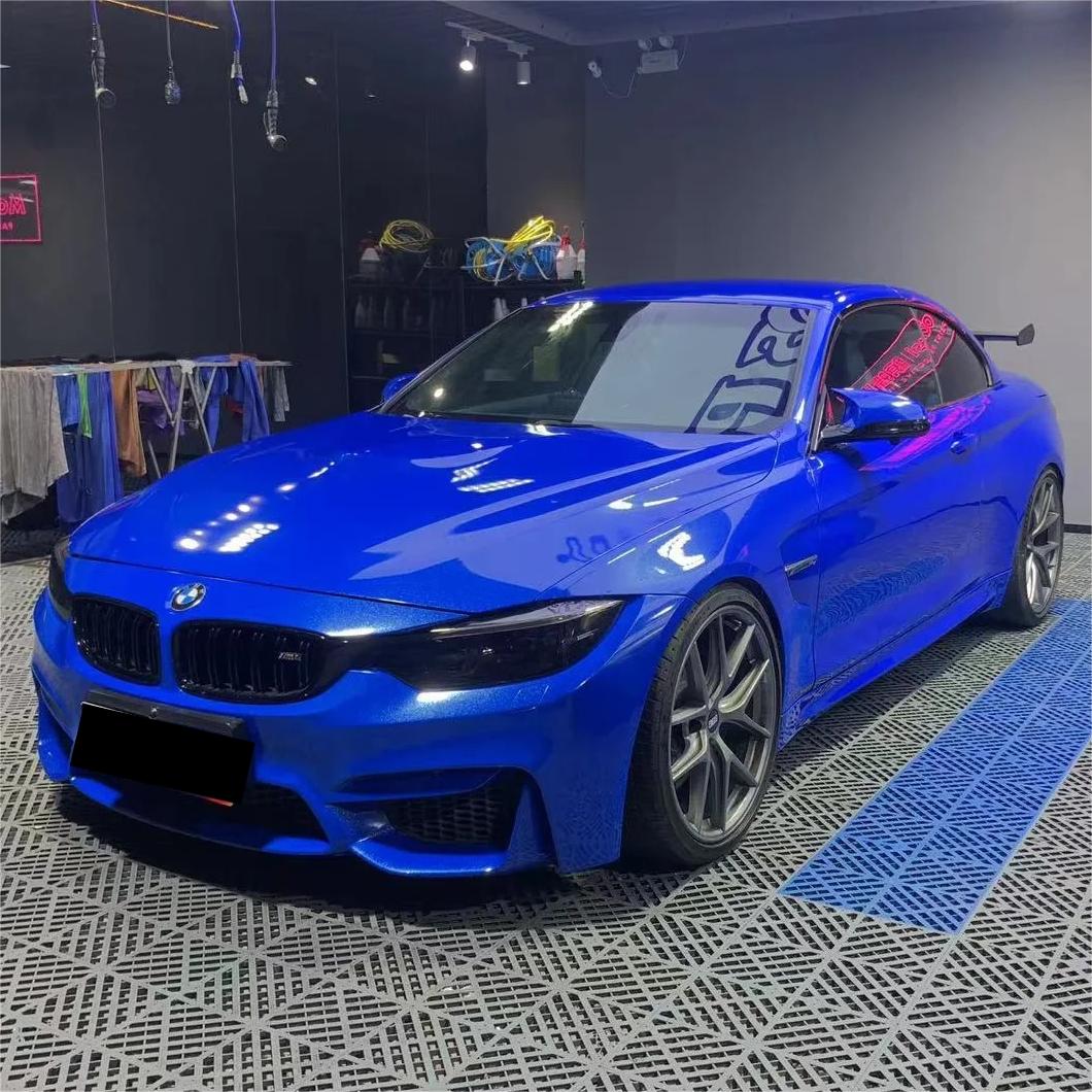Gloss Metallic Diamond Blue Car Vinyl Wrap