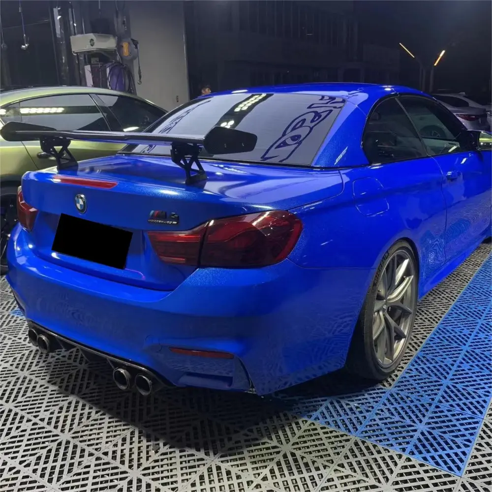 Gloss Metallic Diamond Blue Car Vinyl Wrap