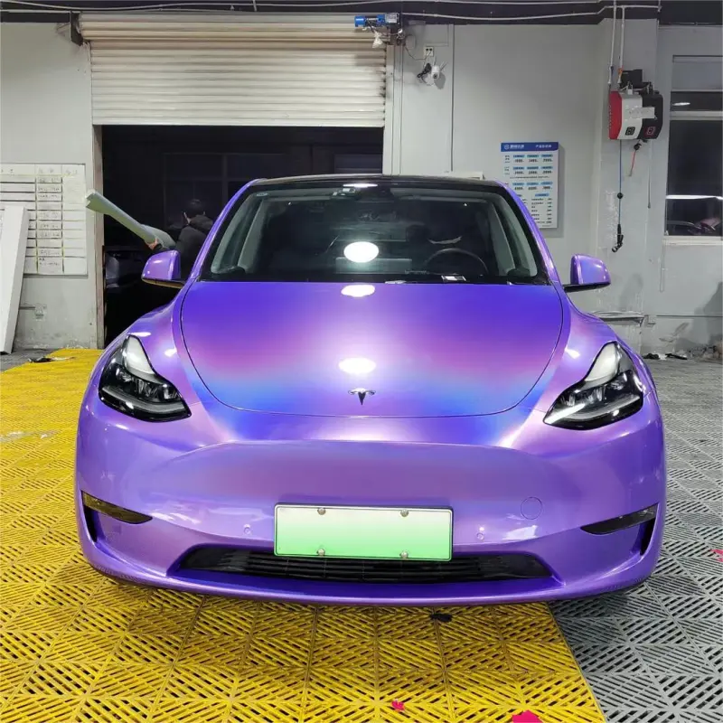 Best Gloss Rainbow Purple Vinyl Wrap