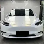 Gloss Metallic Chameleon Gold White Car Vinyl Wrap Audi PET