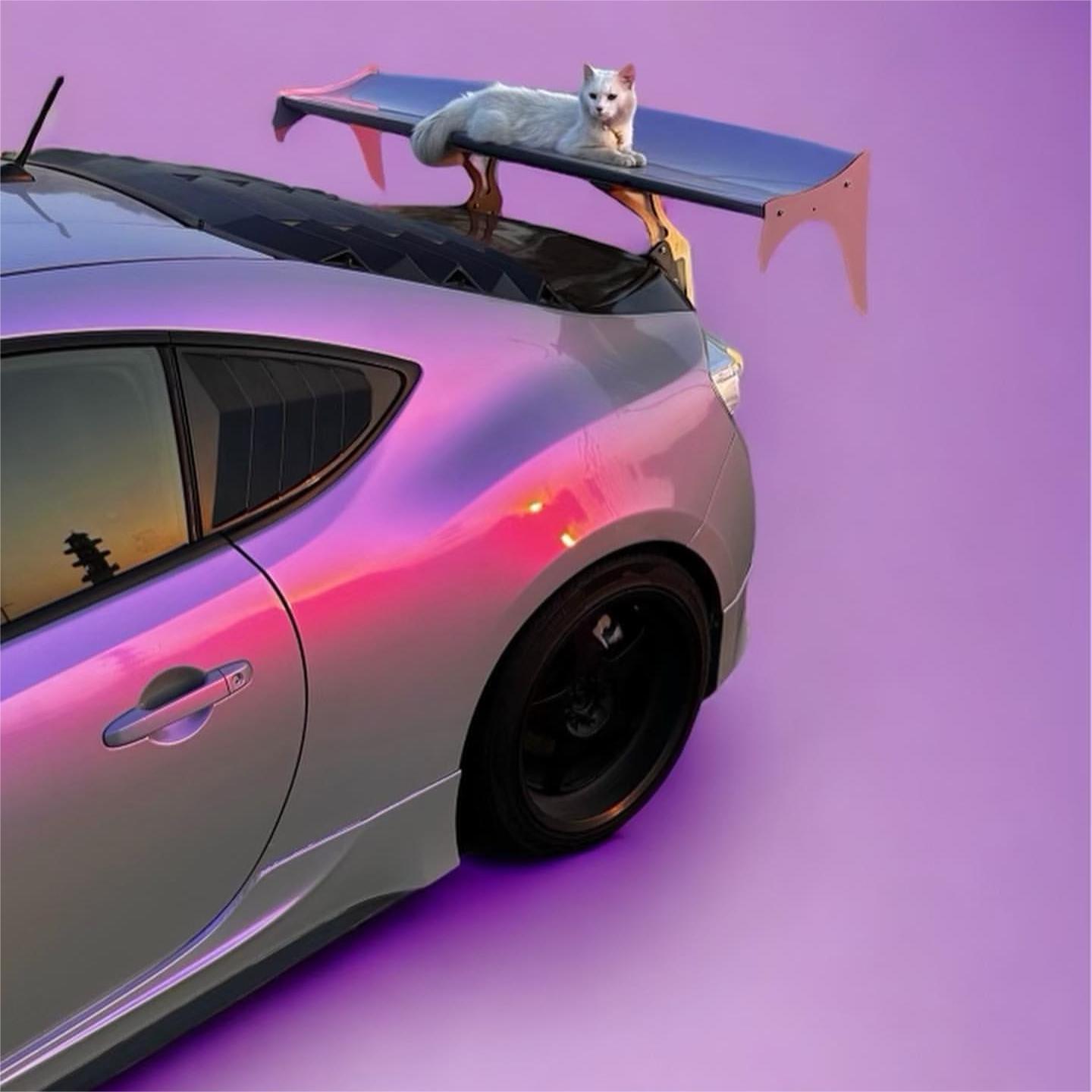 Gloss Metallic Chameleon Candy Grey Purple Car Vinyl Wrap PET