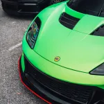 Gloss Metallic Gold Green Car Vinyl Wrap PET