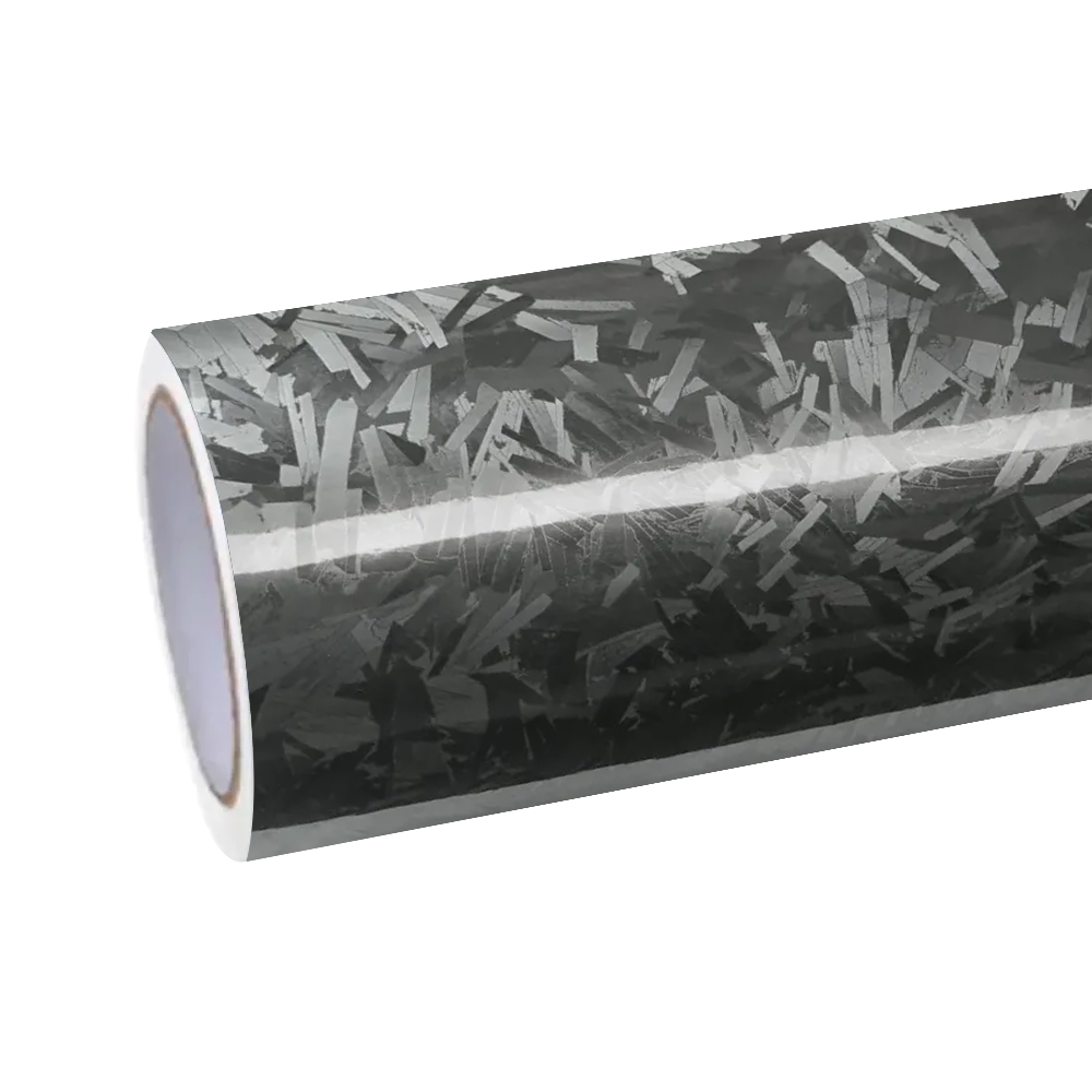 thumbnail image 2 of ESSMO PET Marble Forged Matte Carbon Fiber Vinyl Wrap – Black, 5ft+ Roll, Bubble-Free 2 of 6