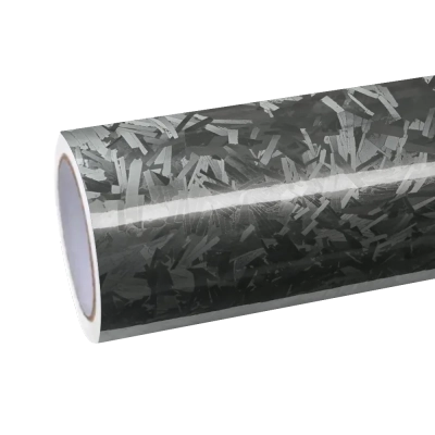 Matte Black Forged Carbon Car Vinyl Wrap 01