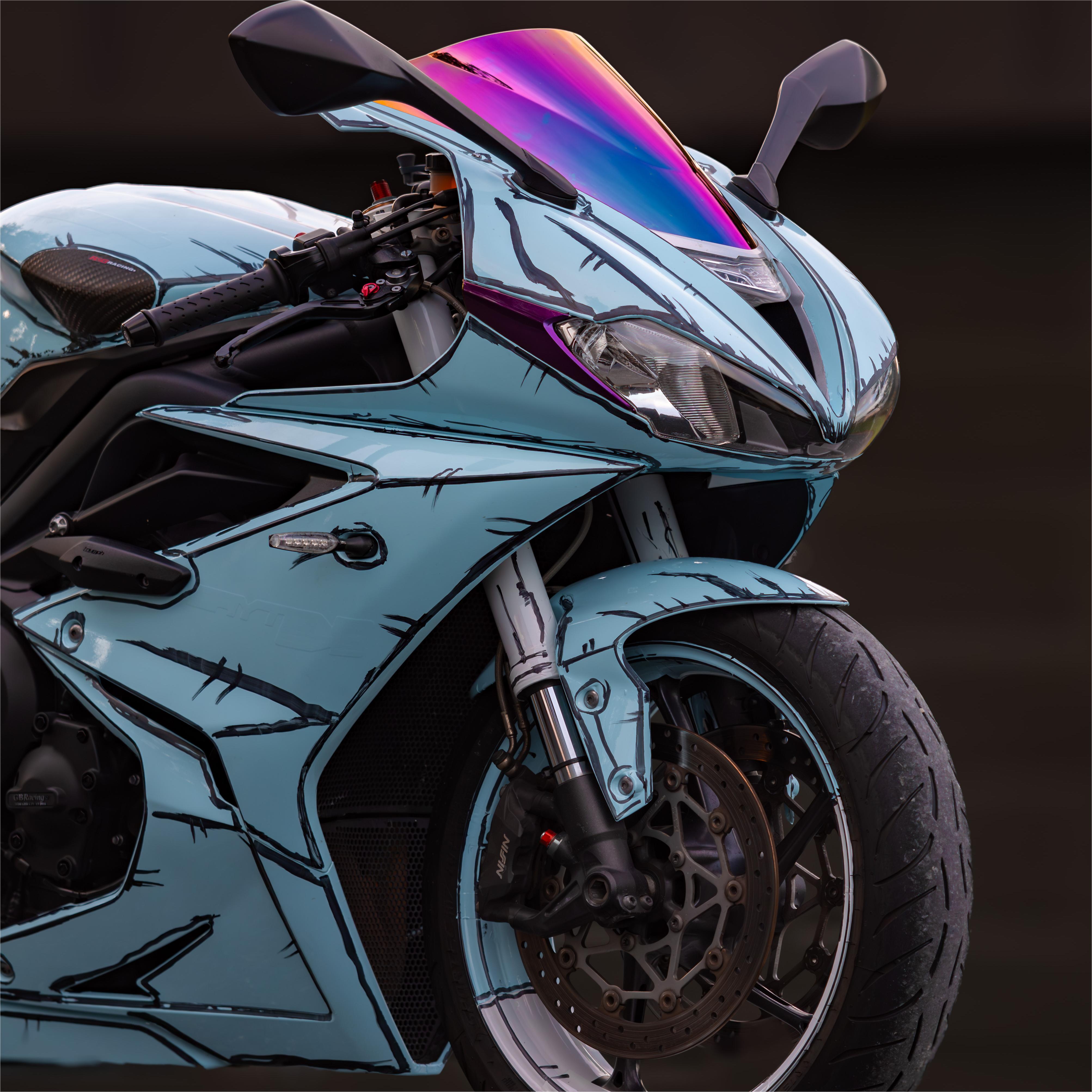 Gloss Ice Blue Car Vinyl Wrap PET