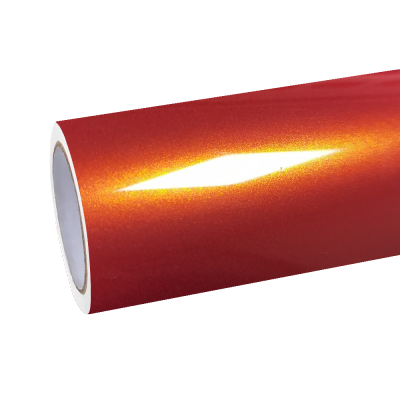 Gloss Metallic Sakhir Orange Car Vinyl Wrap PET 01