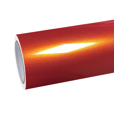 Gloss Metallic Sakhir Orange Car Vinyl Wrap PET 01