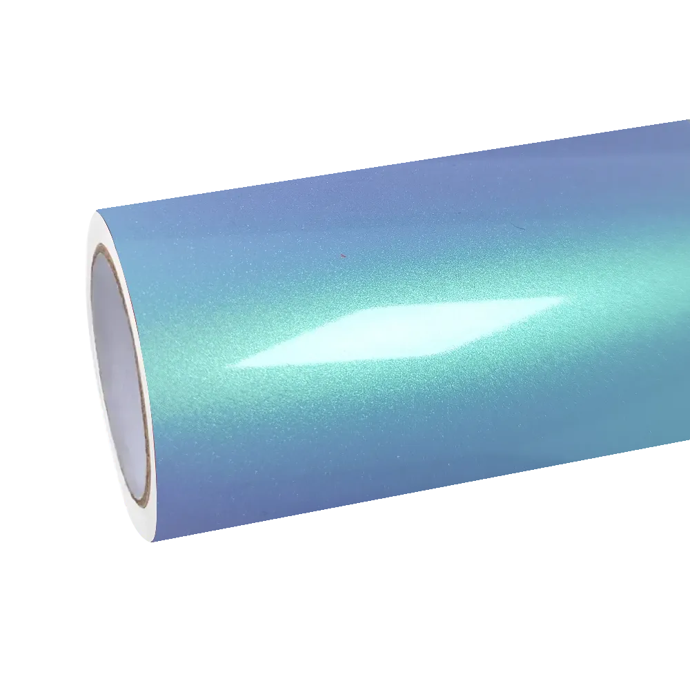 Gloss Metallic Chameleon Green Blue Car Vinyl Wrap