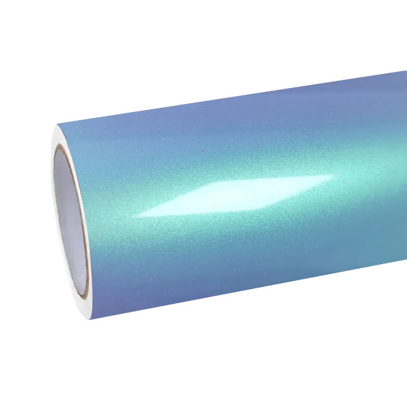 Gloss Metallic Chameleon Green Blue Car Vinyl Wrap