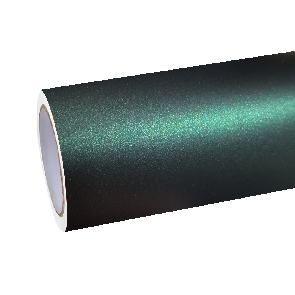 Matte Metallic Diamond Green Car Vinyl Wrap PET