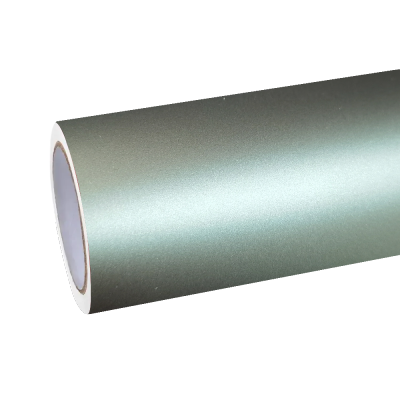 Matte Metallic Green Grey Car Vinyl Wrap 01