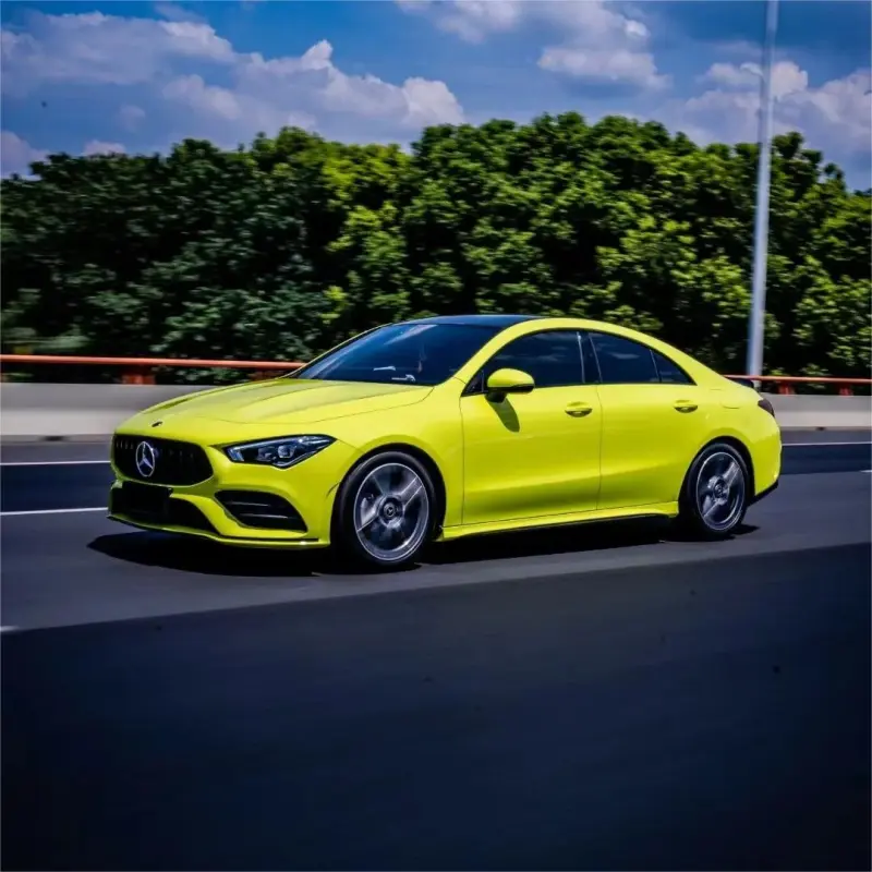 Gloss Acid Green Car Vinyl Wrap PET