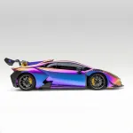 Gloss Metallic Chameleon Yellow Purple Car Vinyl Wrap PET