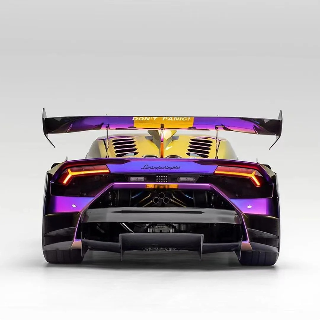 Gloss Metallic Chameleon Yellow Purple Car Vinyl Wrap PET