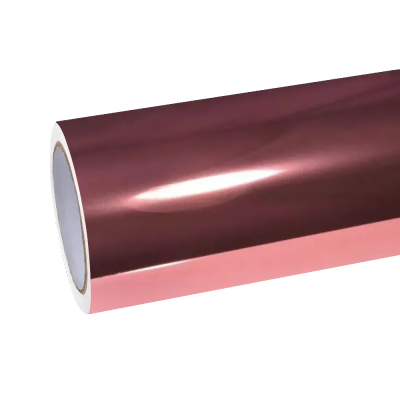 Gloss Mirror Chrome Rose Gold Car Vinyl Wrap PET 01