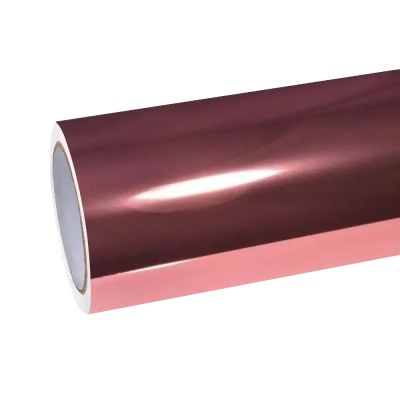 Gloss Mirror Chrome Rose Gold Car Vinyl Wrap PET 01