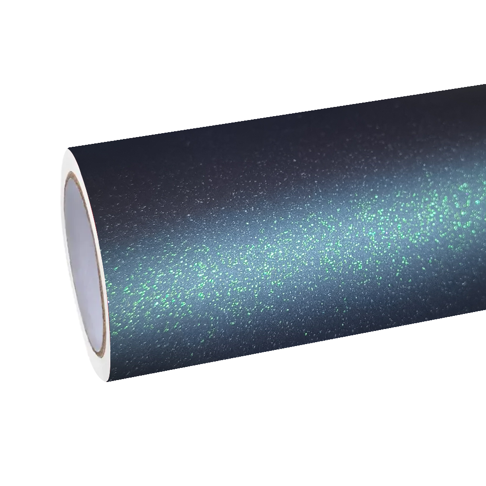 Matte Metallic Diamond Green Black Car Vinyl Wrap 