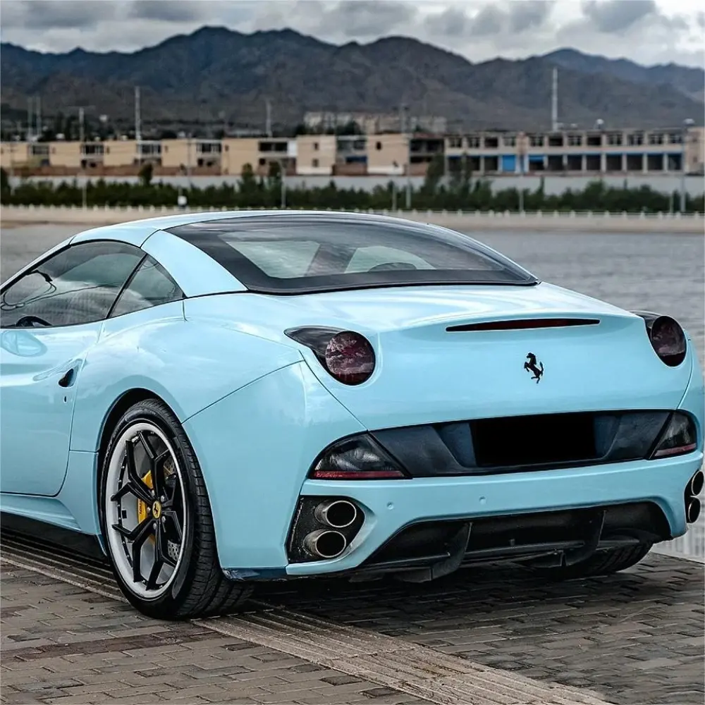 Gloss Baby Blue Car Vinyl Wrap PET