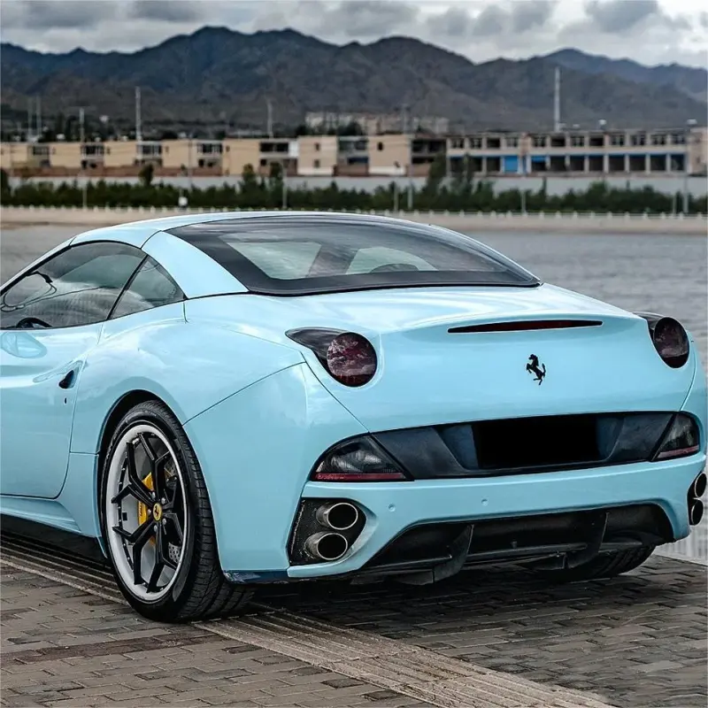 Gloss Baby Blue Car Vinyl Wrap PET