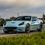 Gloss Baby Blue Car Vinyl Wrap PET