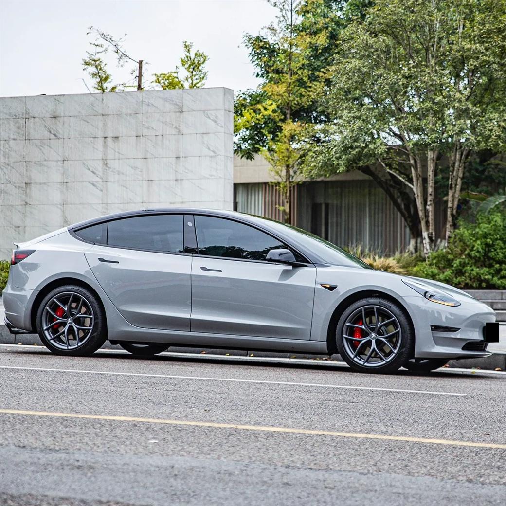 Gloss Brooklyn Grey Car Vinyl Wrap PET