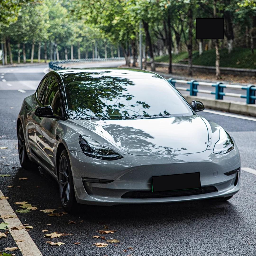 Gloss Brooklyn Grey Car Vinyl Wrap PET