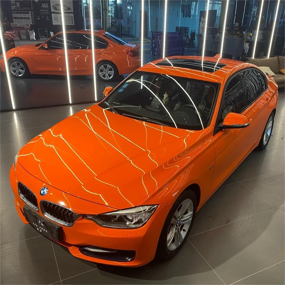 Gloss Crystal Orange Car Vinyl Wrap