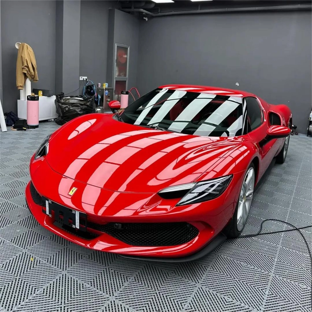 Ferrari Rust Wrap Gloss Ferrari Red Car Vinyl Wrap | Ferrari Red Vinyl Wraps - ALUKOVINYL
