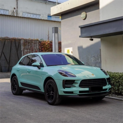 Gloss Light Mint Cragginess Green Car Vinyl Wrap PET 02