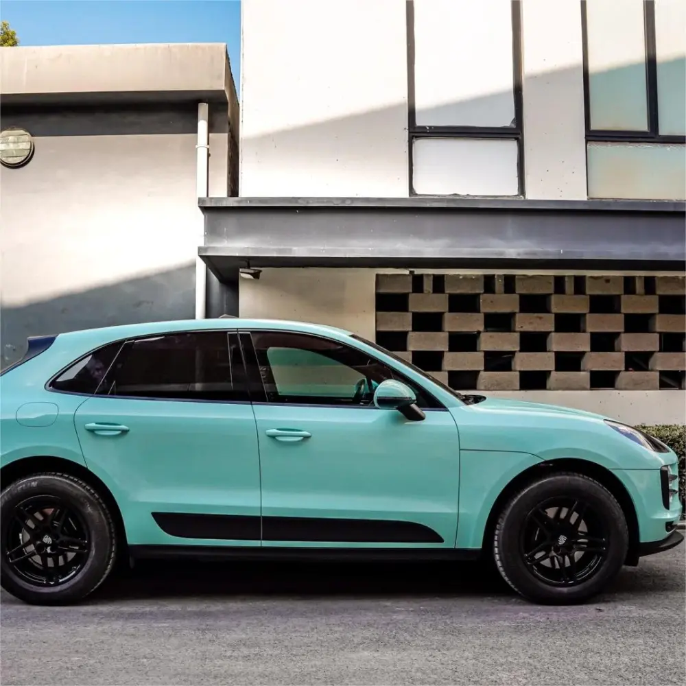 Gloss Light Mint Cragginess Green Car Vinyl Wrap PET