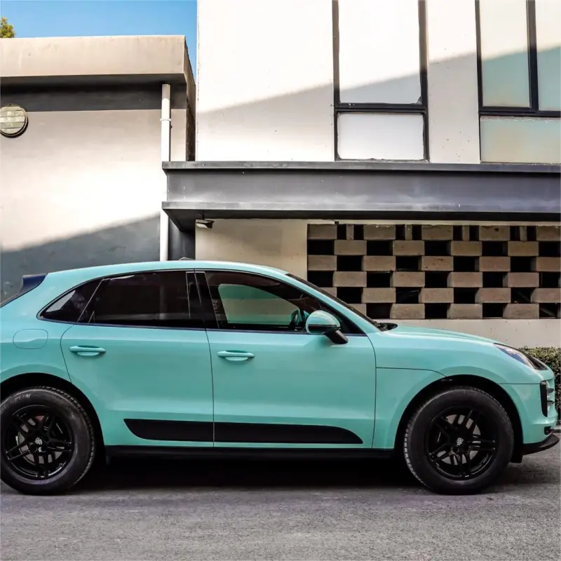 Gloss Light Mint Cragginess Green Car Vinyl Wrap PET