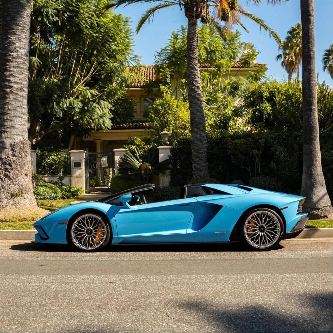 light sky blue car wrap