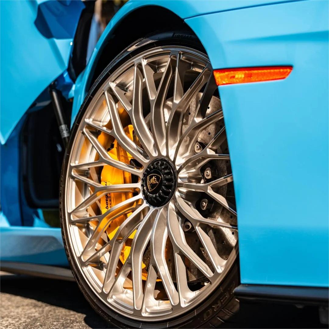 light sky blue car wrap