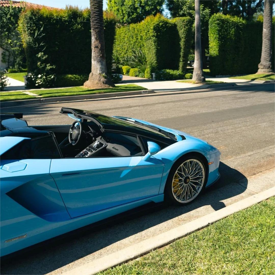 light sky blue car wrap