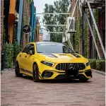 Gloss Racing Yellow Car Vinyl Wrap PET