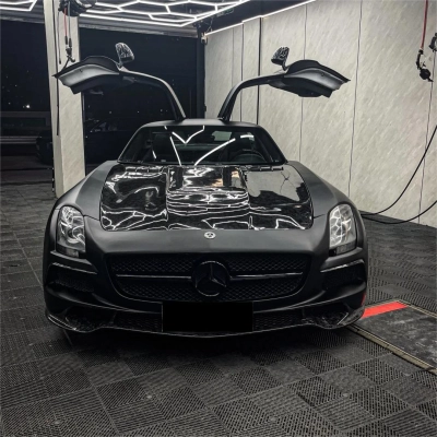 Matte Ultimate Flat Deep Black Car Vinyl Wrap 02