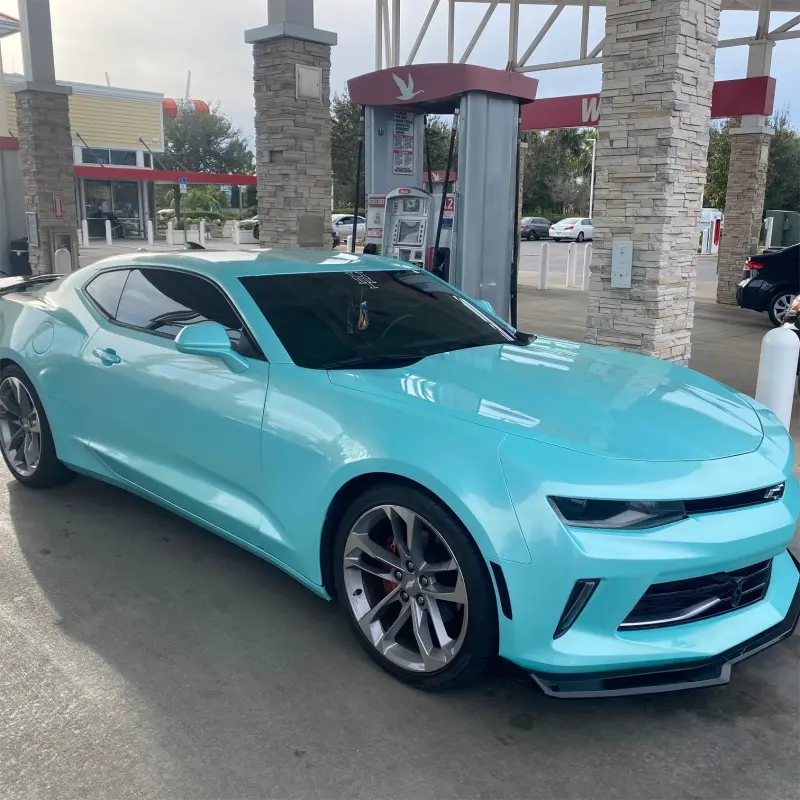 Gloss Rainbow Tiffany Blue Car Wrap | Metallic Rainbow Tiffany Blue Vinyl Wraps