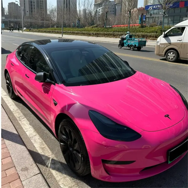 Gloss Rose Red Car Vinyl Wrap Sale