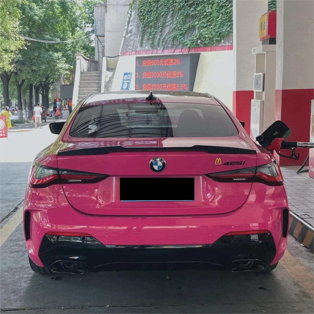 Gloss Rose Red Car Vinyl Wrap PET