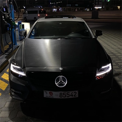 Matte Metallic Brushed Black Car Vinyl Wrap 02