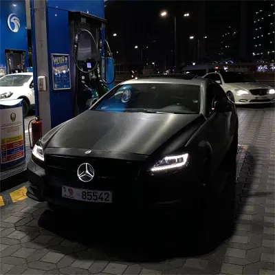 Matte Metallic Brushed Black Car Vinyl Wrap 02