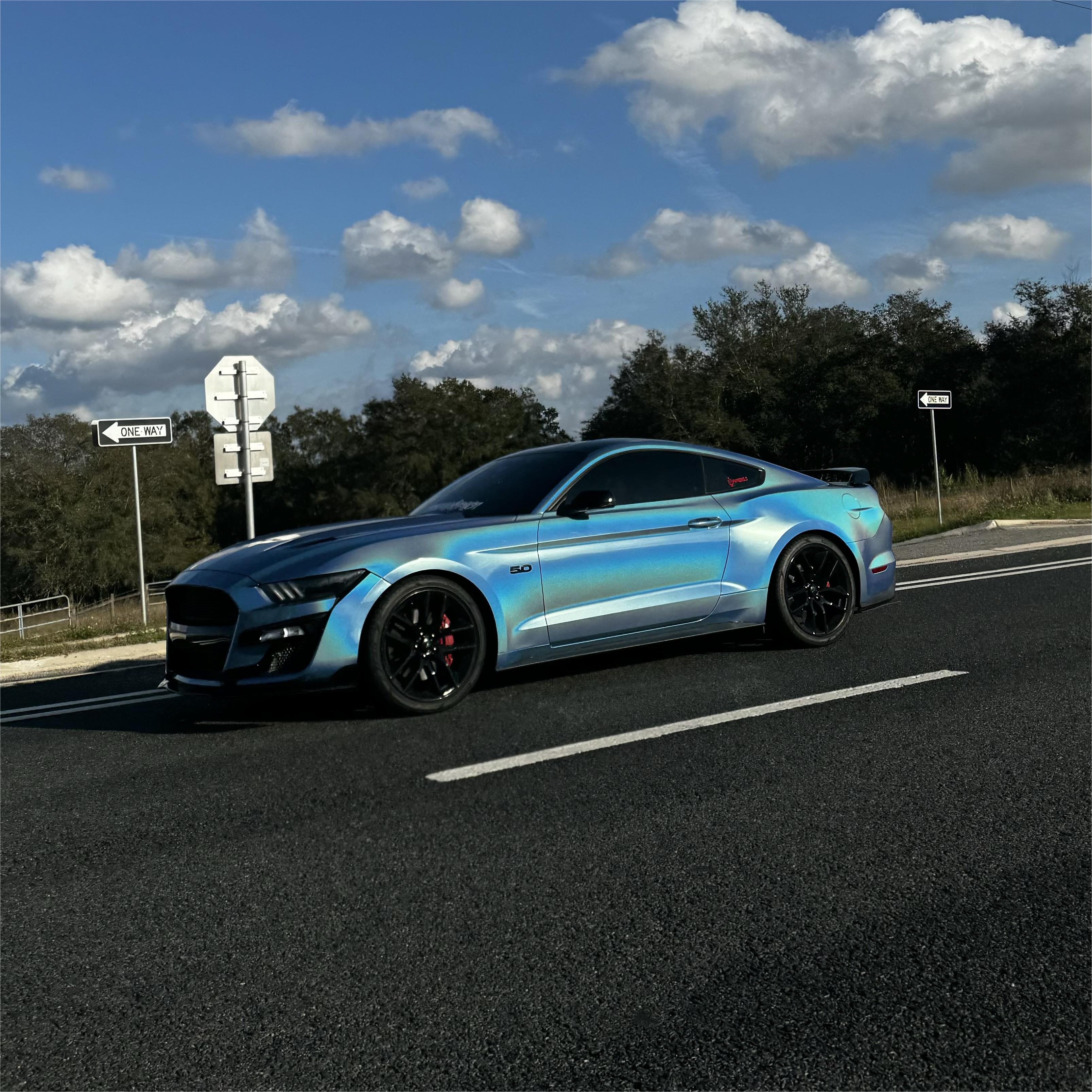 Gloss Metallic Rainbow Laser Blue Car Vinyl Wrap