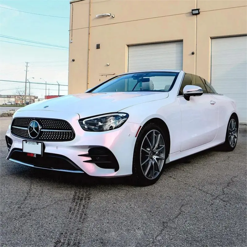 Gloss Metallic Chameleon Pearl Pink White Car Vinyl Wrap