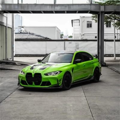 Gloss Viper Green Car Vinyl Wrap PET 02